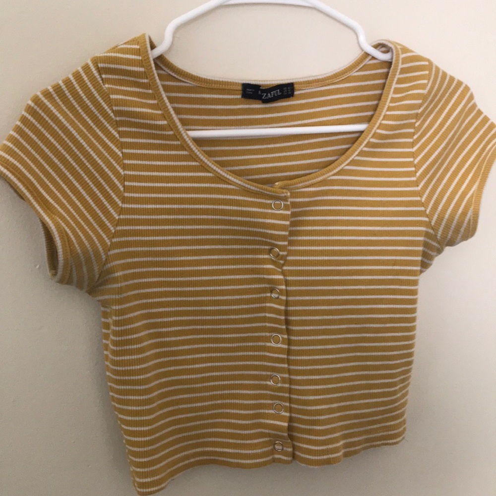 Yellow crop top